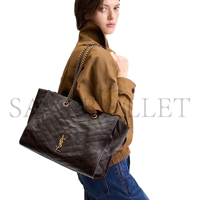 YSL NIKI SHOPPING IN VINTAGE LEATHER 8711510EN072877 (33*26*14cm)